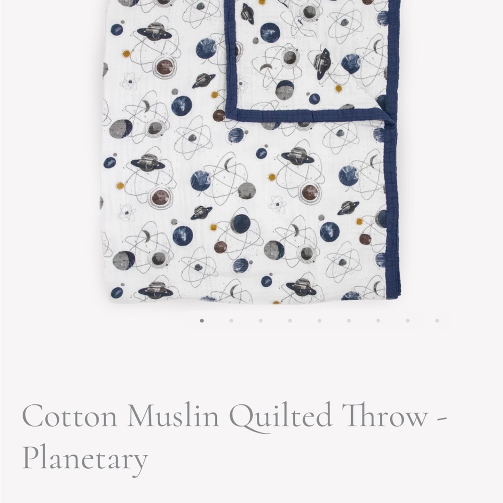 Little Unicorn Planetary Cotton Muslin Quilted Throw